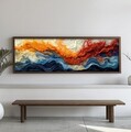 Tablou decorativ, EMR052, Lemn, Multicolor