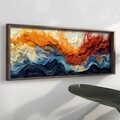 Tablou decorativ, EMR052, Lemn, Multicolor