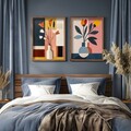 Tablou decorativ (2 Pieces), HUM113, Cadru: 100% MOLID, Multicolor