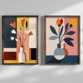 Tablou decorativ (2 Pieces), HUM113, Cadru: 100% MOLID, Multicolor