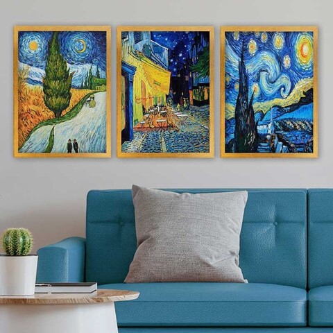 Tablou decorativ (3 Pieces), 3AC_UN78512_3545, Polistiren (Grosime: 2 cm, Multicolor