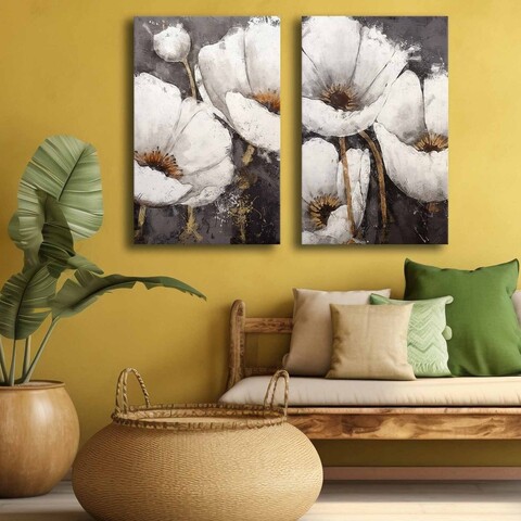 Tablou decorativ (2 Pieces), 2p4570softc-002, Lemn, Multicolor