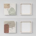 Set 2 tablouri decorative, ASR_CNVS25, Lemn, Multicolor
