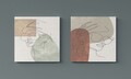 Set 2 tablouri decorative, ASR_CNVS25, Lemn, Multicolor