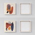 Set 2 tablouri decorative, ASR_CNVS25, Lemn, Multicolor