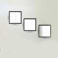 Set de oglinzi (3 Pieces), SETAYNA_066, Plastic laminat, Argintiu / Negru