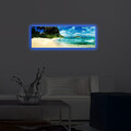 Tablou decorativ cu lumina LED, 3090DACT-69, 30 x 90 cm, Multicolor