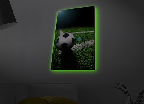 Tablou decorativ cu lumina LED, 4570MDACT-057, Dimensiune: 45 x 70 cm, Multicolor