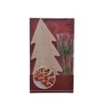 Set platou si scobitori pentru servirea gustarilor Tree, Decoris, lemn de pin