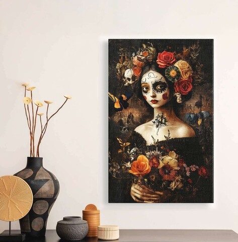 Tablou decorativ, YNS-1030-45 x 70, Lemn, Multicolor
