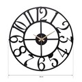 Ceas de perete, Bonni, Diametru: 50 cm, Negru