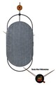 Ceas de perete, Sntr, MDF dublu strat, Argintiu / Negru