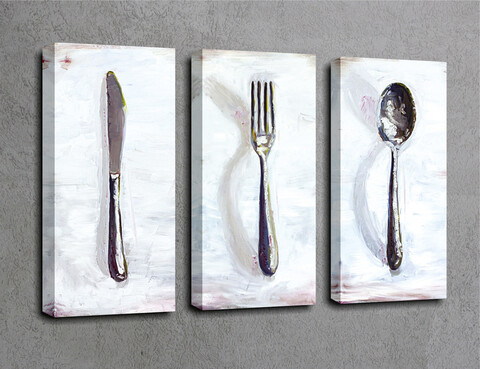 Set 3 tablouri decorative, UC032, Dimensiune: 45 x 20 cm (3 bucăți), Multicolor