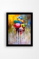 Tablou decorativ, SC0294, Rama din lemn (grosime 3 cm), Multicolor
