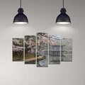 Set 5 tablouri decorative, 5DMDF-34, 20 x 60 cm, Multicolor