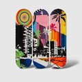 Set 3 tablouri decorative, 3KY3803, Imprimat UV, Multicolor