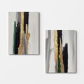 Set 2 tablouri decorative, 2KNV4345, Lemn, Multicolor