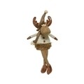 Decoratiune Deer w dangling legs, Decoris, 10x11x29 cm, poliester, multicolor