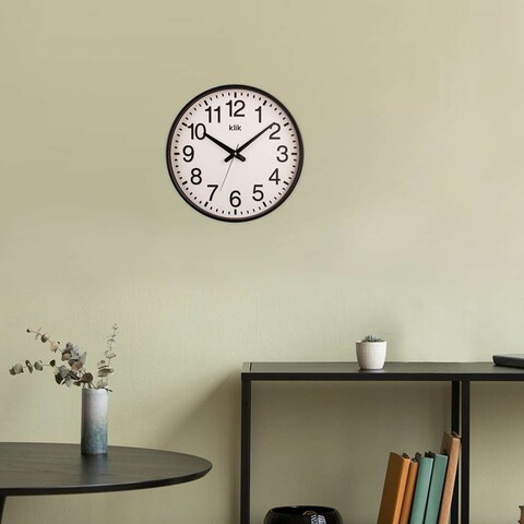 Ceas de perete decorativ, Simplex, Dimensiune: 38 x 38 cm, Negru
