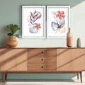 Set 2 tablouri decorative, 2p3752softct-009, Lemn, Multicolor