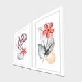 Set 2 tablouri decorative, 2p3752softct-009, Lemn, Multicolor