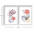 Set 2 tablouri decorative, 2p3752softct-009, Lemn, Multicolor