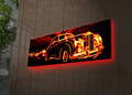 Tablou decorativ cu lumina LED, 3090DACT-43, 30 x 90 cm, Multicolor