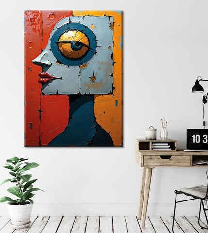 Tablou decorativ, WY436 (70 x 100), Canvas imprimat, Multicolor
