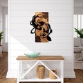 Decoratiune de perete, Fish Yang, Lățime: 43 cm, Nuc / Negru