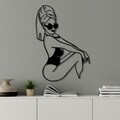 Decoratiune de perete, Cool Woman, 50 x 70 cm, Negru