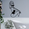 Decoratiune de perete, Cool Woman, 50 x 70 cm, Negru