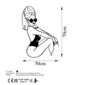Decoratiune de perete, Cool Woman, 50 x 70 cm, Negru