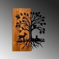 Decoratiune de perete, Nature, Lățime: 46 cm Înălțime: 58 cm Adâncime: 3 cm, Nuc / Negru
