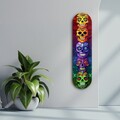 Tablou decorativ, Sugar Skulls v2, Dimensiune: 20 x 80 cm, Multicolor