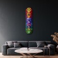 Tablou decorativ, Sugar Skulls v2, Dimensiune: 20 x 80 cm, Multicolor