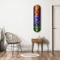 Tablou decorativ, Sugar Skulls v2, Dimensiune: 20 x 80 cm, Multicolor