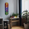 Tablou decorativ, Sugar Skulls v2, Dimensiune: 20 x 80 cm, Multicolor
