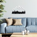 Decoratiune de perete, Nature And Mountain, Dimensiune: 70 x 22 cm (1 bucată), Alb/Negru