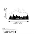 Decoratiune de perete, Nature And Mountain, Dimensiune: 70 x 22 cm (1 bucată), Alb/Negru