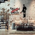 Decoratiune de perete, Banksy Metal 06, (Grosime: 1,5 mm), Alb/Rosu
