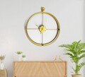 Ceas de perete, Mclock-00107, Lățime: 58 cm Înălțime: 68 cm Adâncime: 7 cm, Auriu