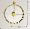 Ceas de perete, Mclock-00107, Lățime: 58 cm Înălțime: 68 cm Adâncime: 7 cm, Auriu