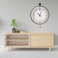 Ceas de perete, Mclock-00108, Lățime: 58 cm Înălțime: 80 cm Adâncime: 7 cm, Negru