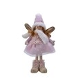Decoratiune Angel w wings, Decoris, 15x8x28 cm, poliester, roz