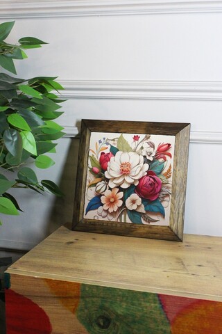 Tablou decorativ, Ersytastablo15, Cadru: 100% LEMN (Grosime: 2,5 cm), Multicolor