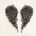 Decoratiune de perete, Angel Wings, Dimensiune: 32 x 70 cm (1 bucată), Negru