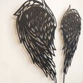 Decoratiune de perete, Angel Wings, Dimensiune: 32 x 70 cm (1 bucată), Negru