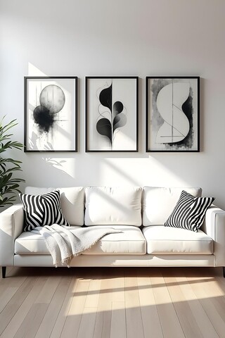 Set 3 tablouri decorative, Huhu436- 50 x 35, Lemn masiv, Multicolor