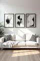 Set 3 tablouri decorative, Huhu436- 50 x 35, Lemn masiv, Multicolor