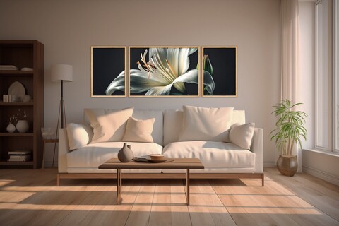 Set 3 tablouri decorative, Huhu309, Lemn masiv, Multicolor